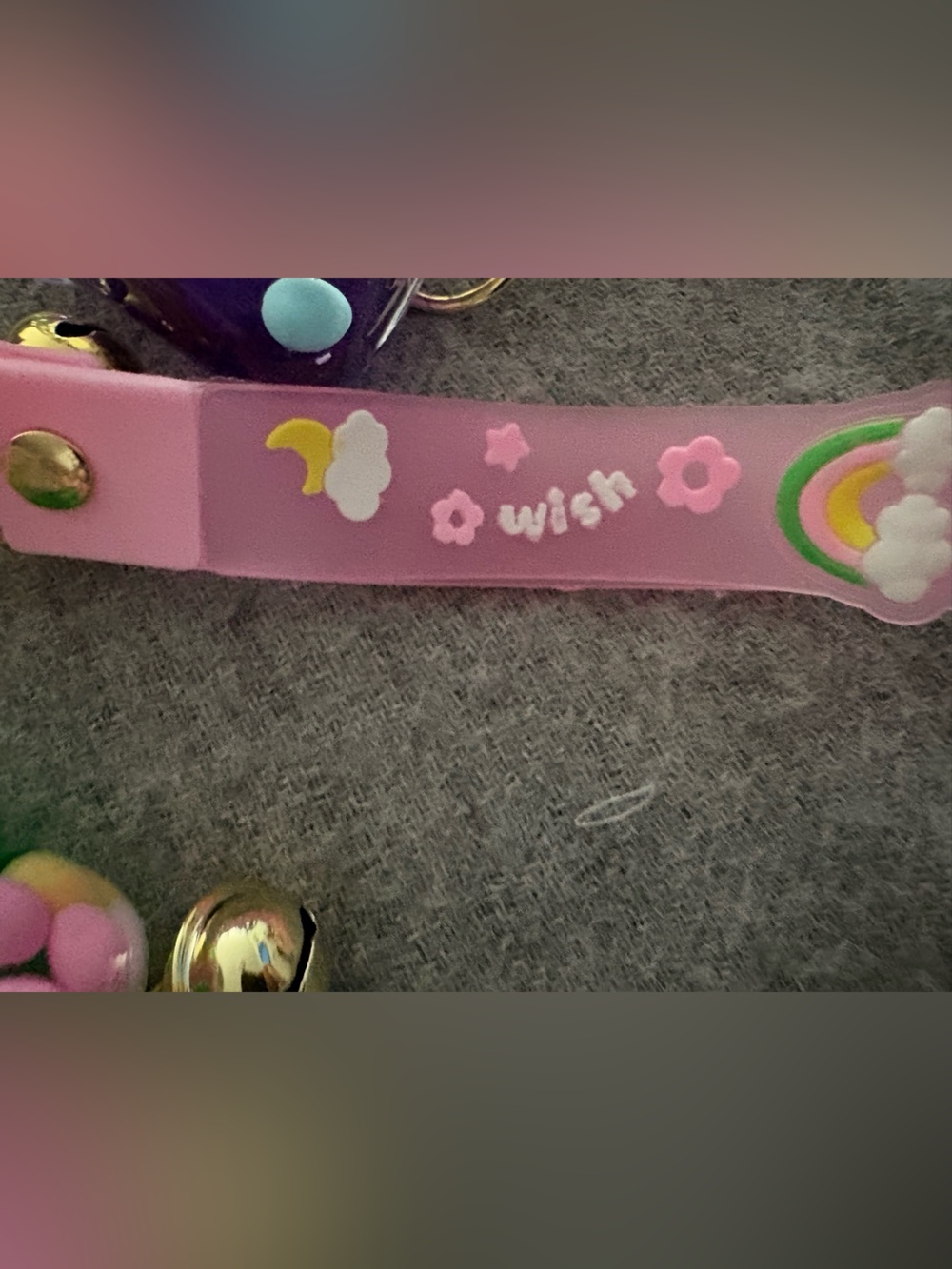 Keychain cups with liquid juice or boba tea with strap that says wish - Picture 11 of 14